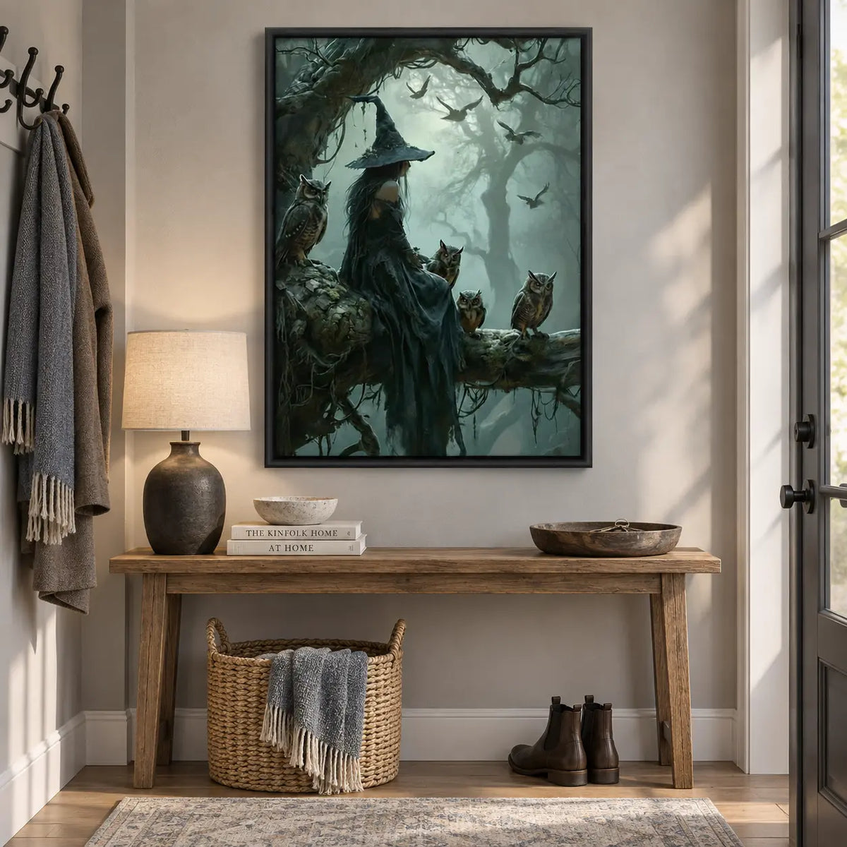 Witch And Owls Dark Forest Fantasy Wall Art 6