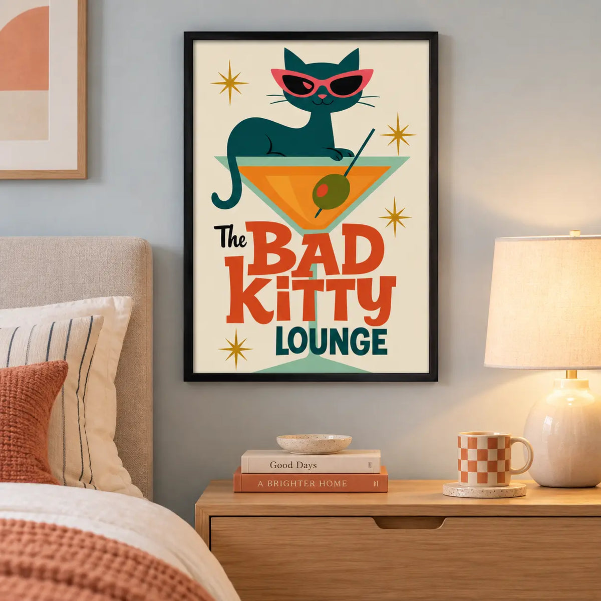 The Bad Kitty Lounge Retro Cat Wall Art 5