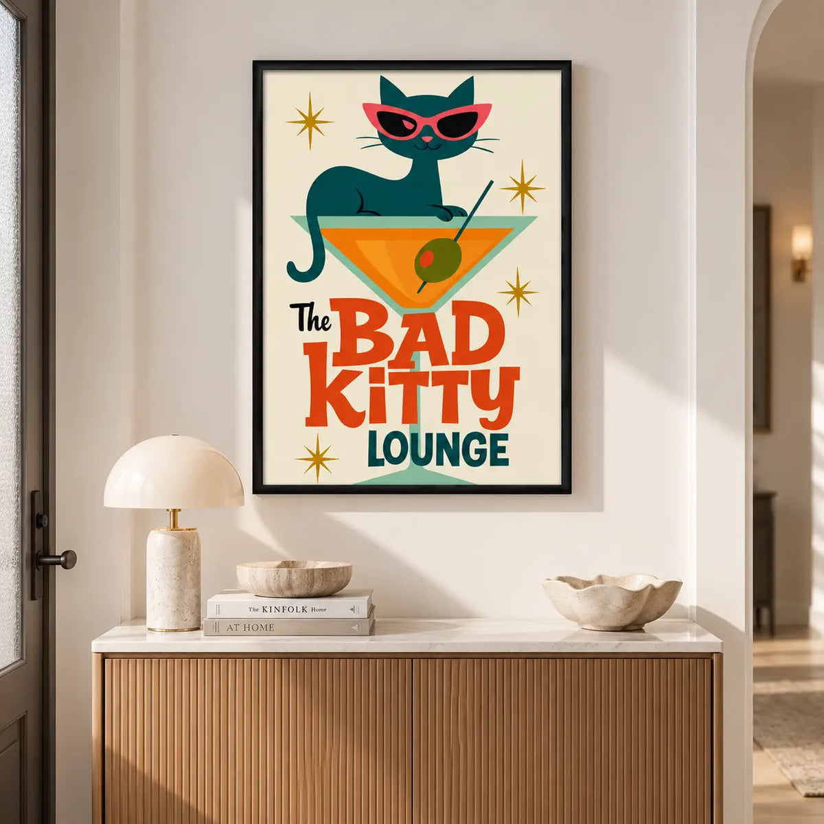 The Bad Kitty Lounge Retro Cat Wall Art 6