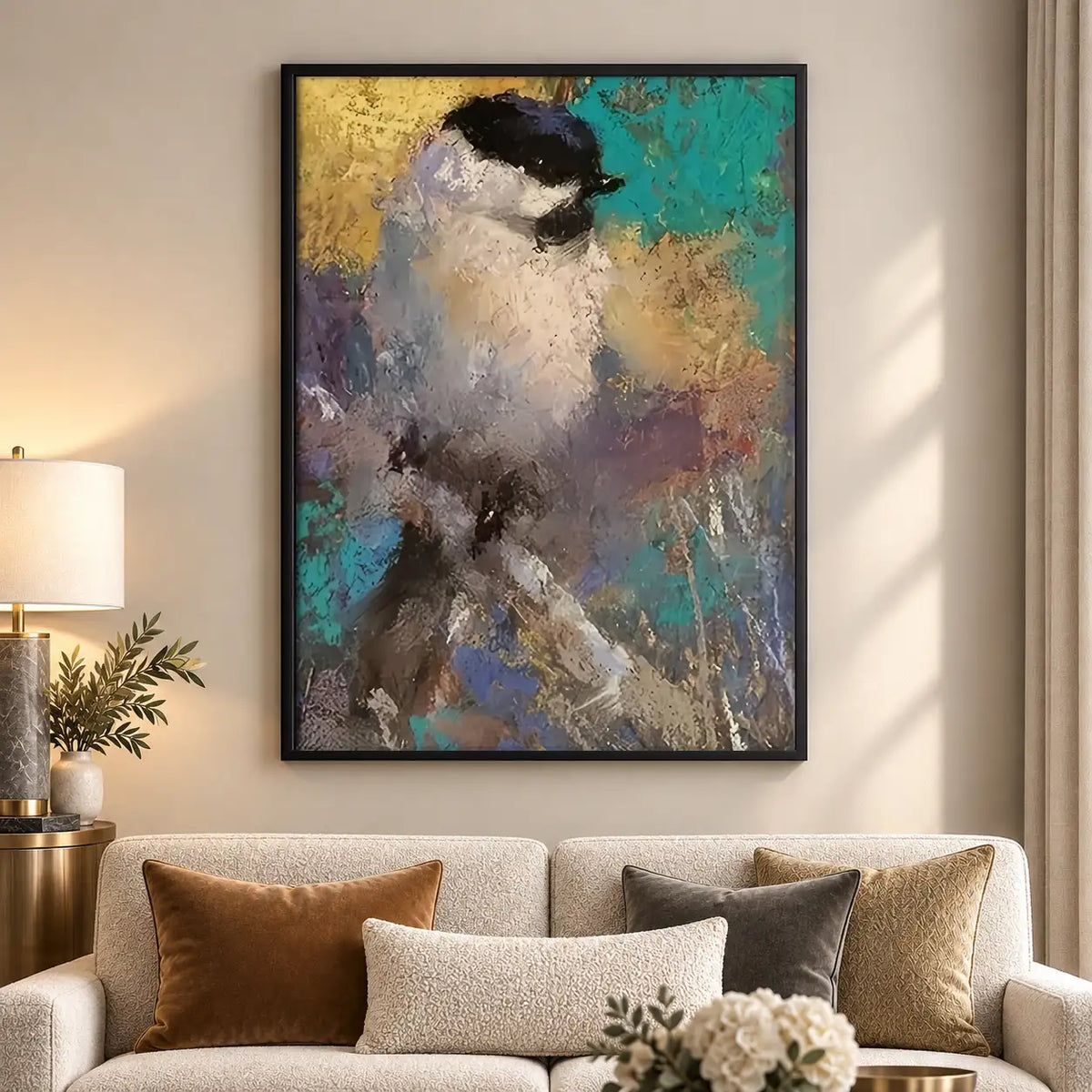Abstract Black Cat Painterly Wall Art 5
