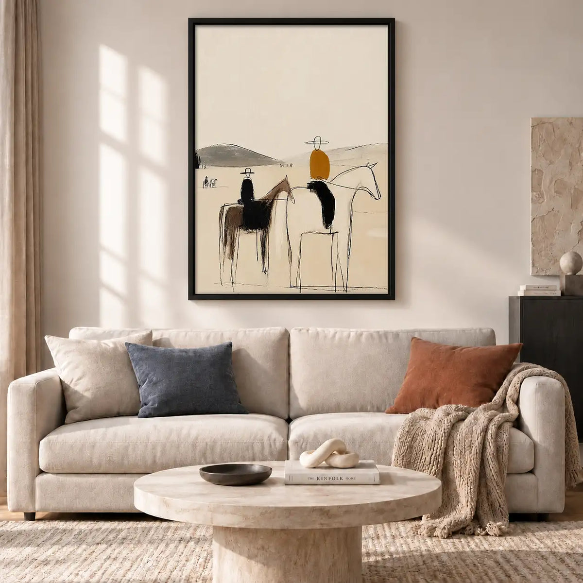 Abstract Cowboys and Horses Wall Art 2