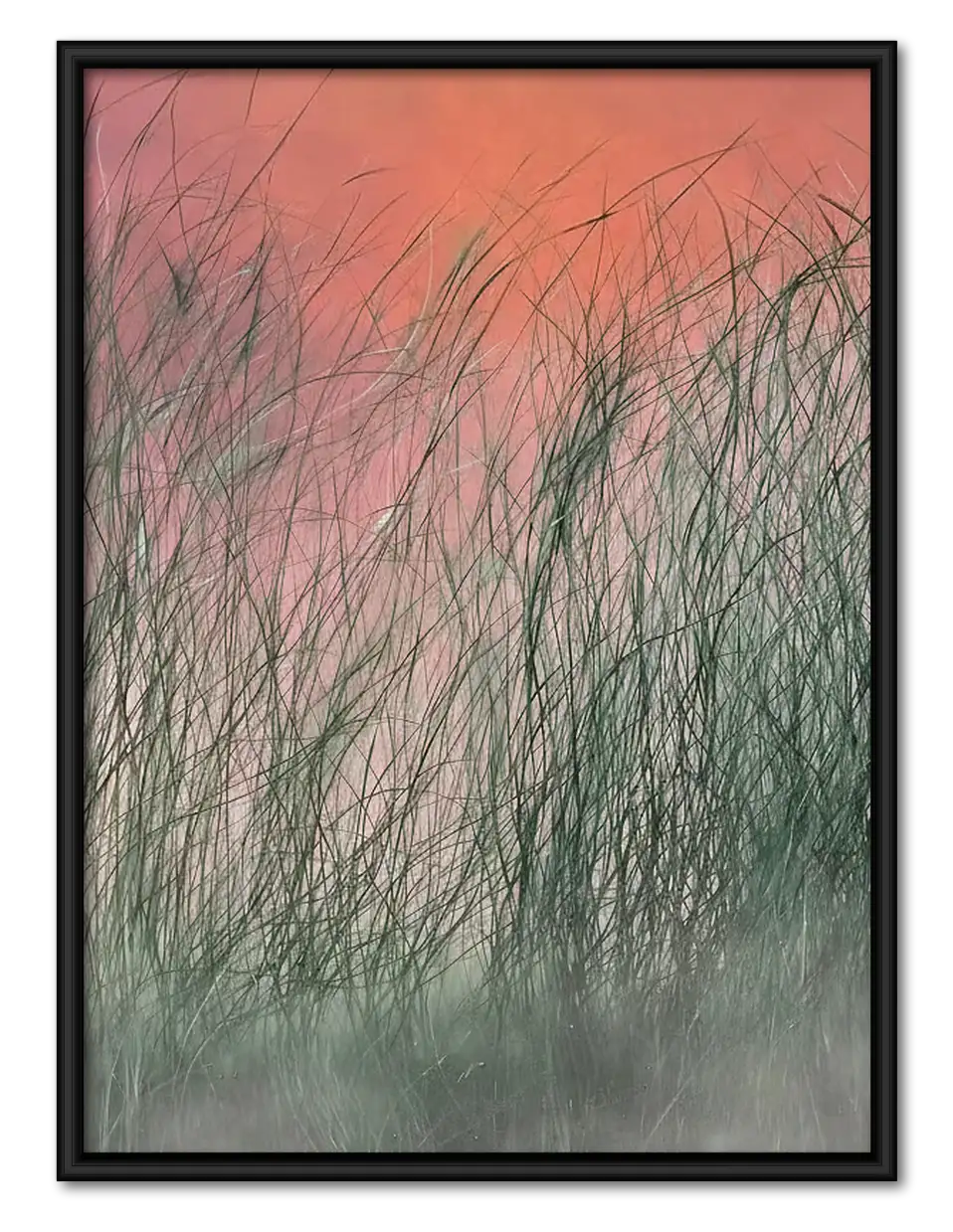 Abstract Pink Grass Texture Wall Art 1