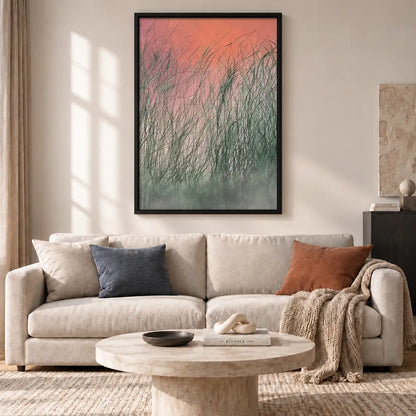 Abstract Pink Grass Texture Wall Art 2