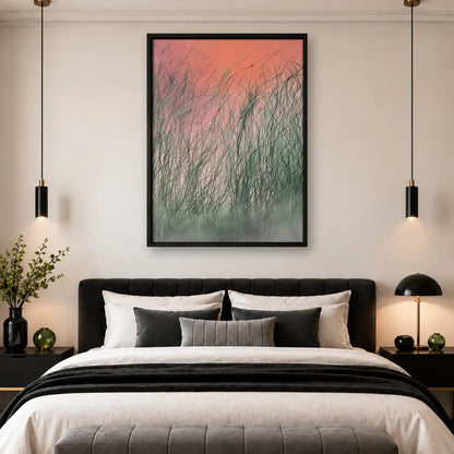Abstract Pink Grass Texture Wall Art 4