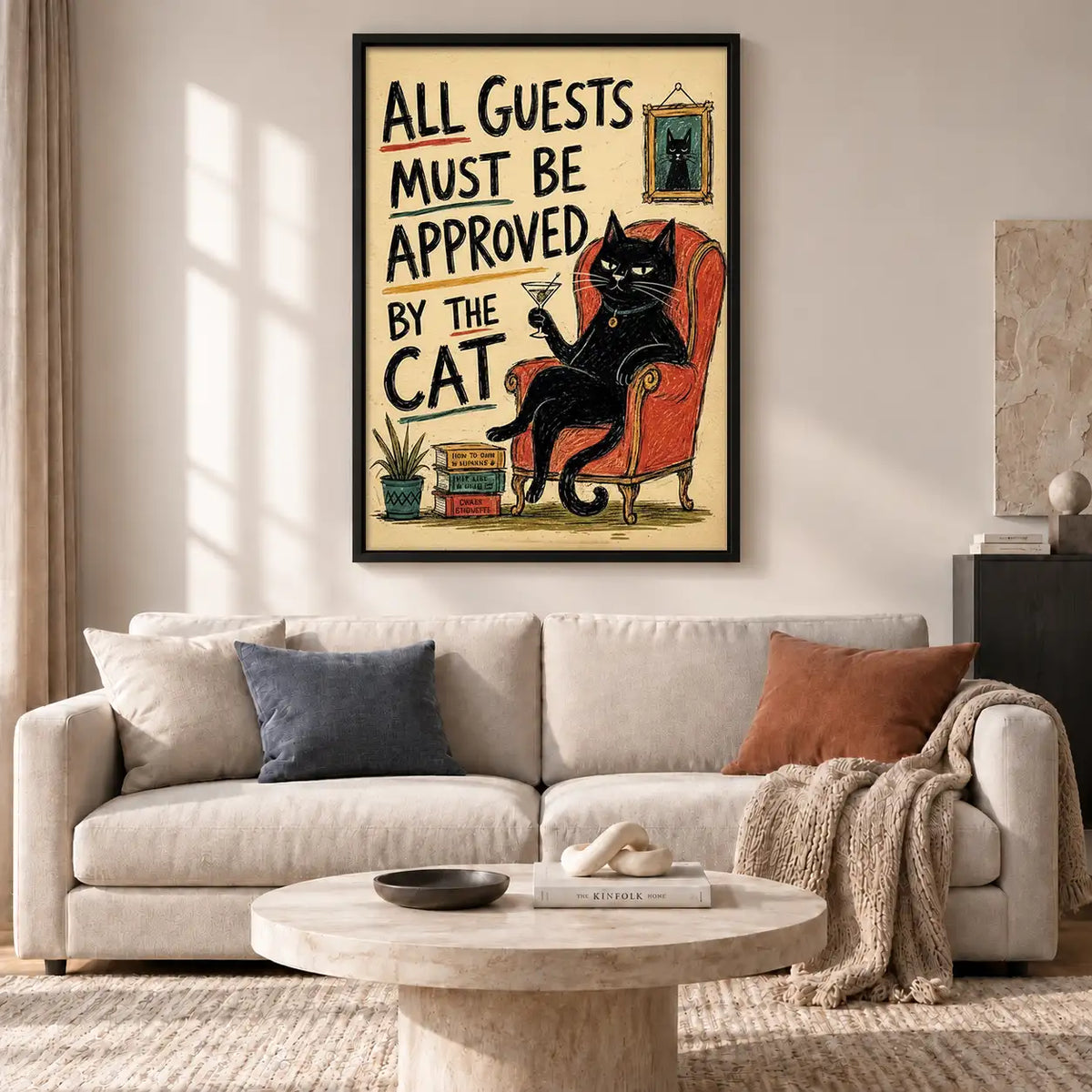 All Guests Approved by Black Cat Wall Art 2