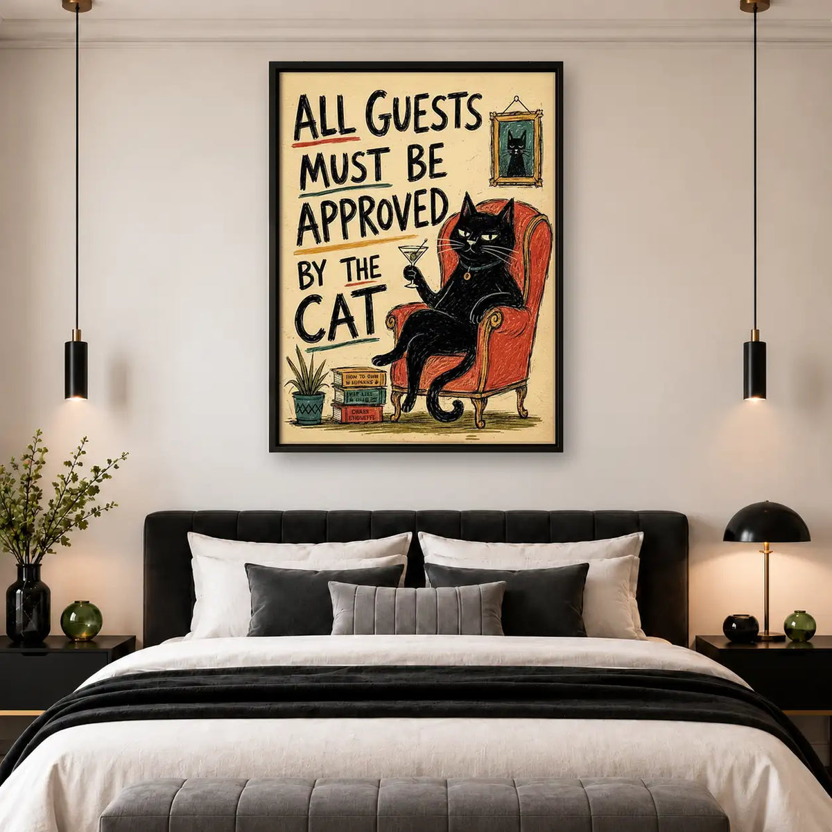 All Guests Approved by Black Cat Wall Art 4