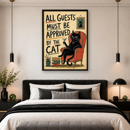 All Guests Approved by Black Cat Wall Art 4