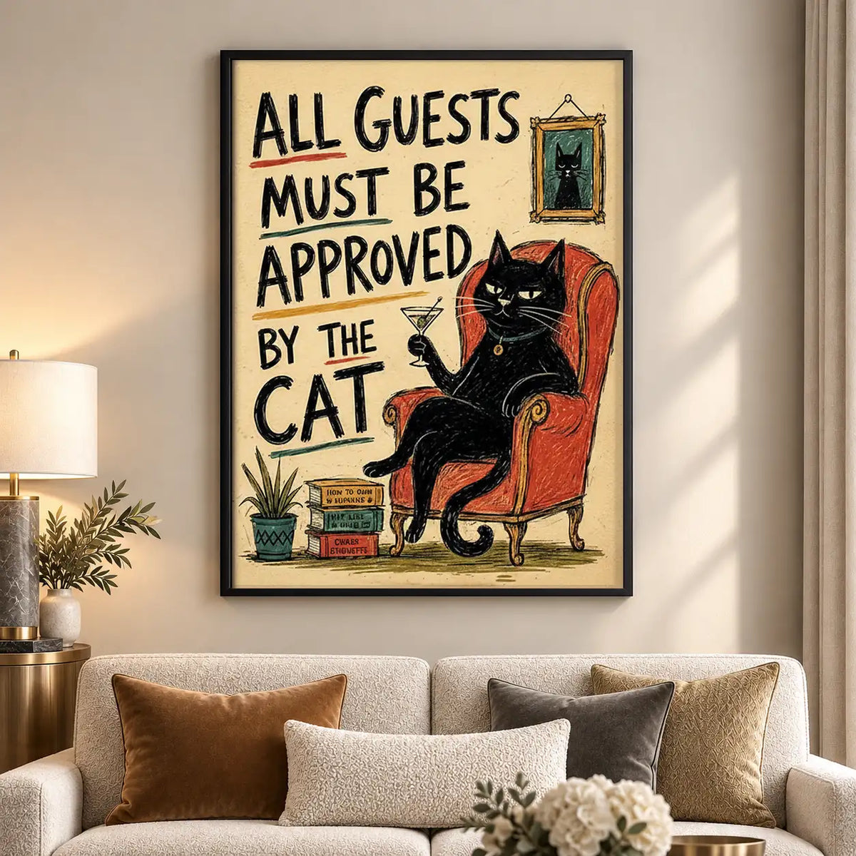 All Guests Approved by Black Cat Wall Art 5