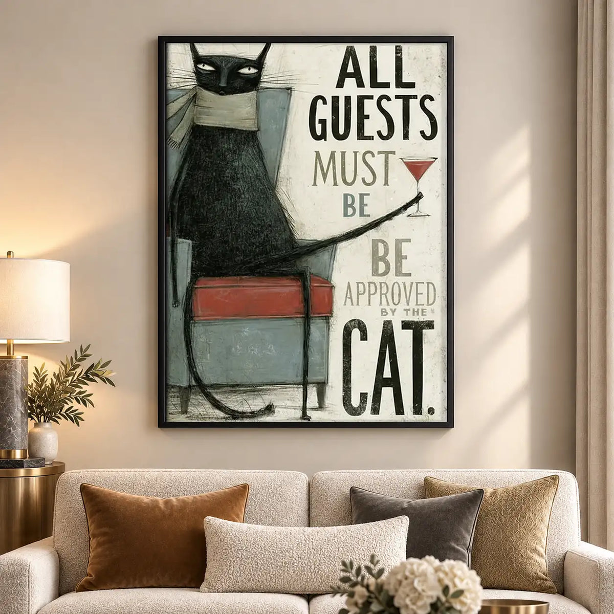 All Guests Approved by Cat Poster Wall Art 5