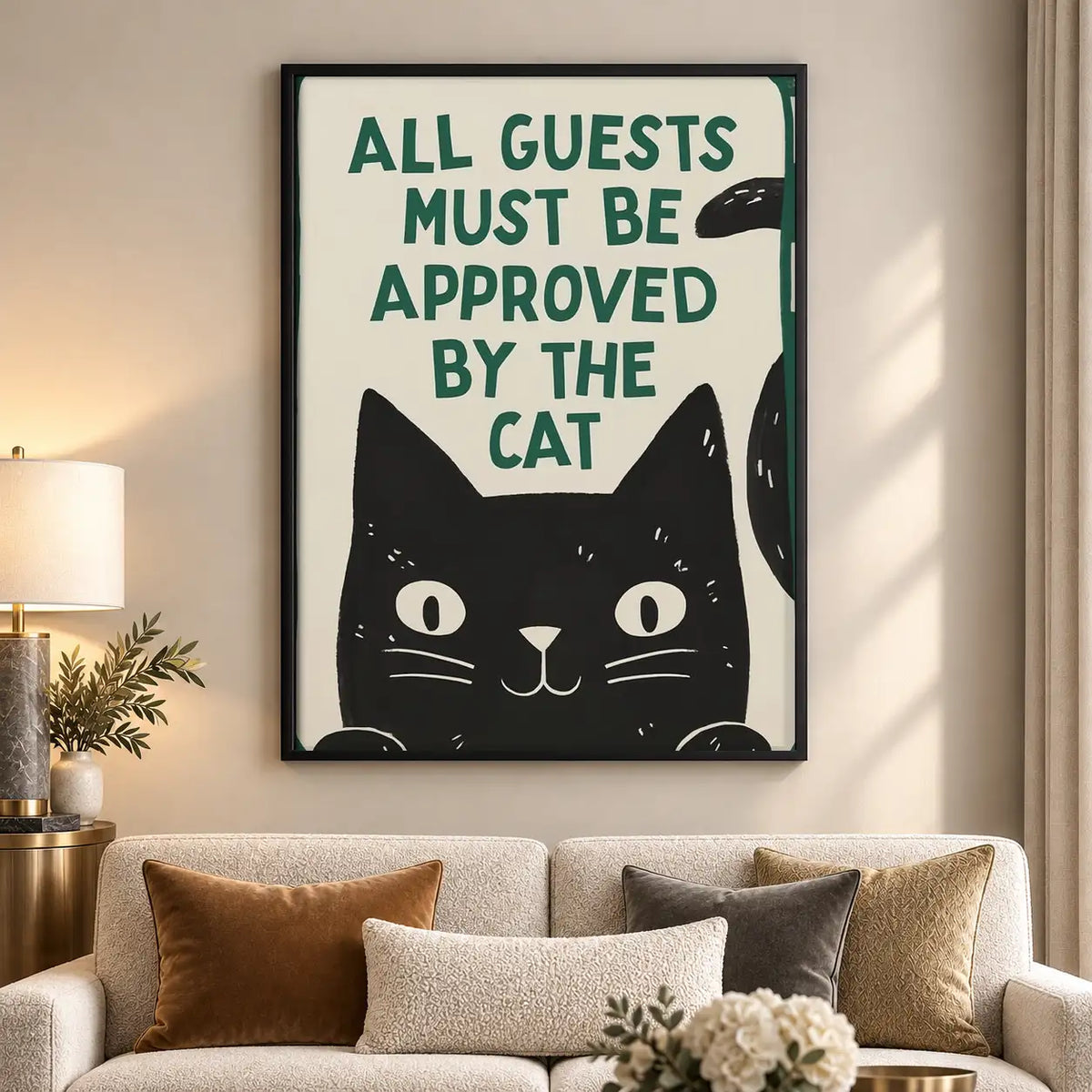 All Guests Must Be Cat Approved Wall Art 5