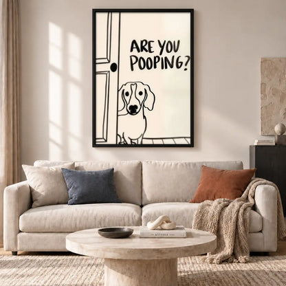 Are You Pooping Dog Bathroom Wall Art 2