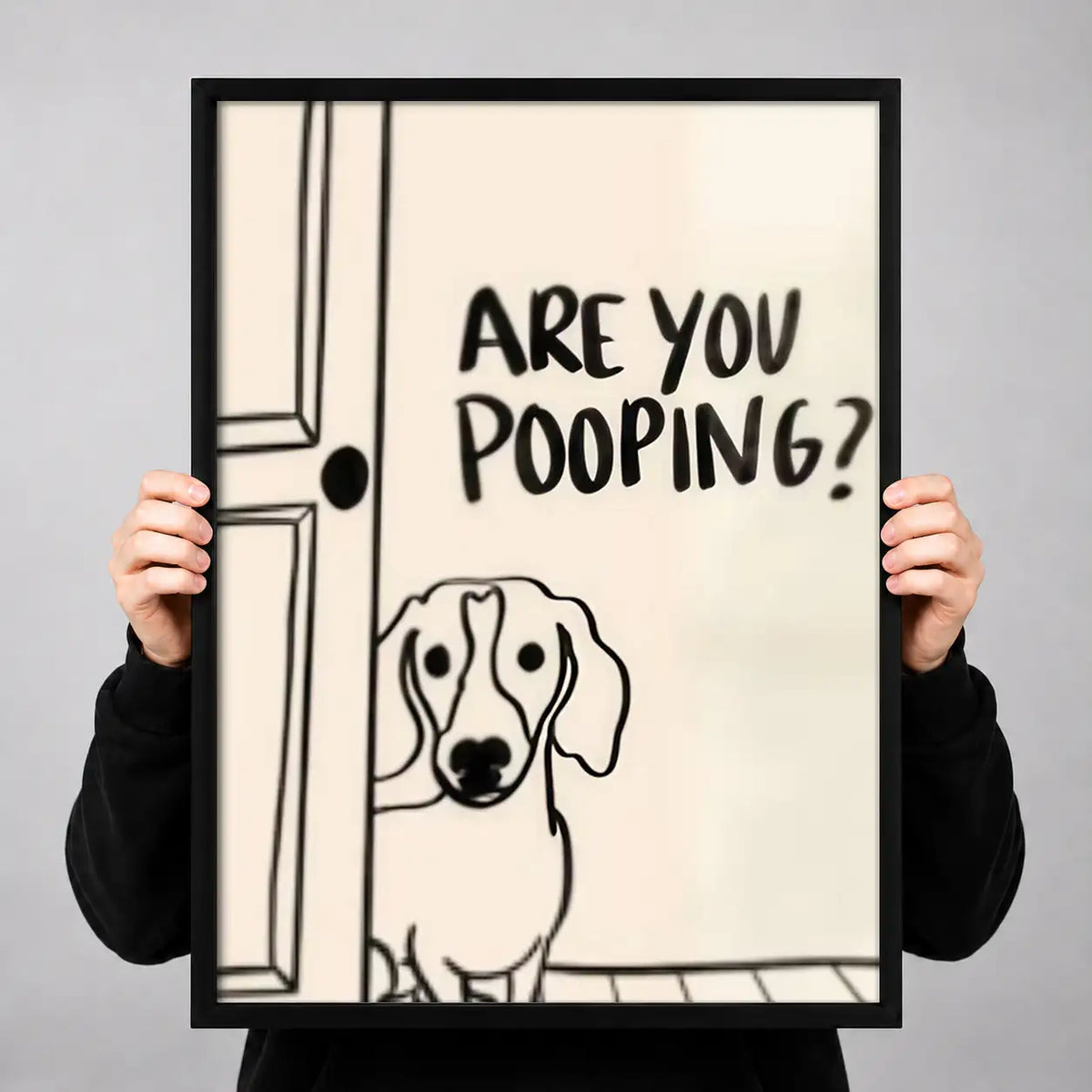 Are You Pooping Dog Bathroom Wall Art 3