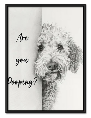 Are You Pooping Dog Typography Wall Art