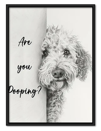 Are You Pooping Dog Typography Wall Art