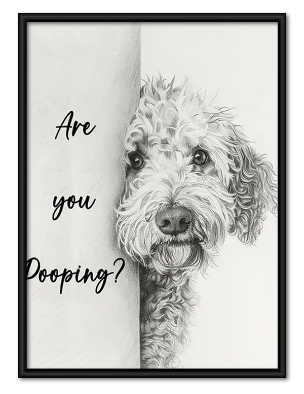 Are You Pooping Dog Typography Wall Art