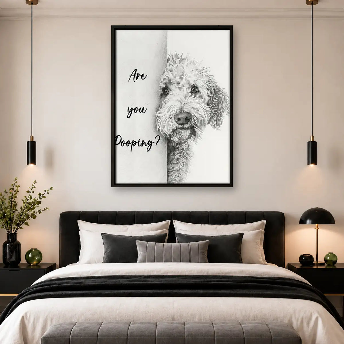 Are You Pooping Dog Typography Wall Art 4