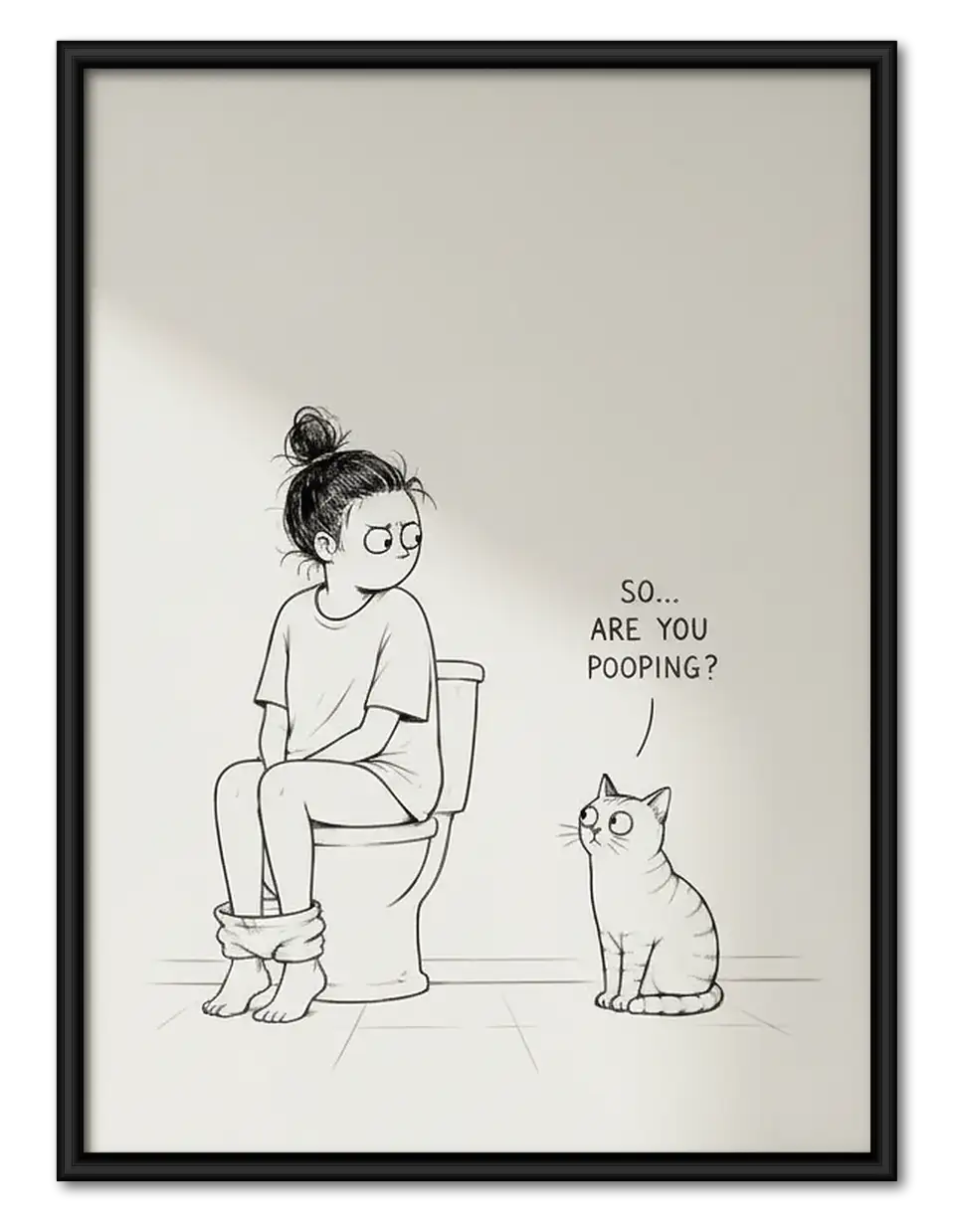 Are You Pooping Minimal Bathroom Wall Art 1