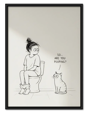 Are You Pooping Minimal Bathroom Wall Art