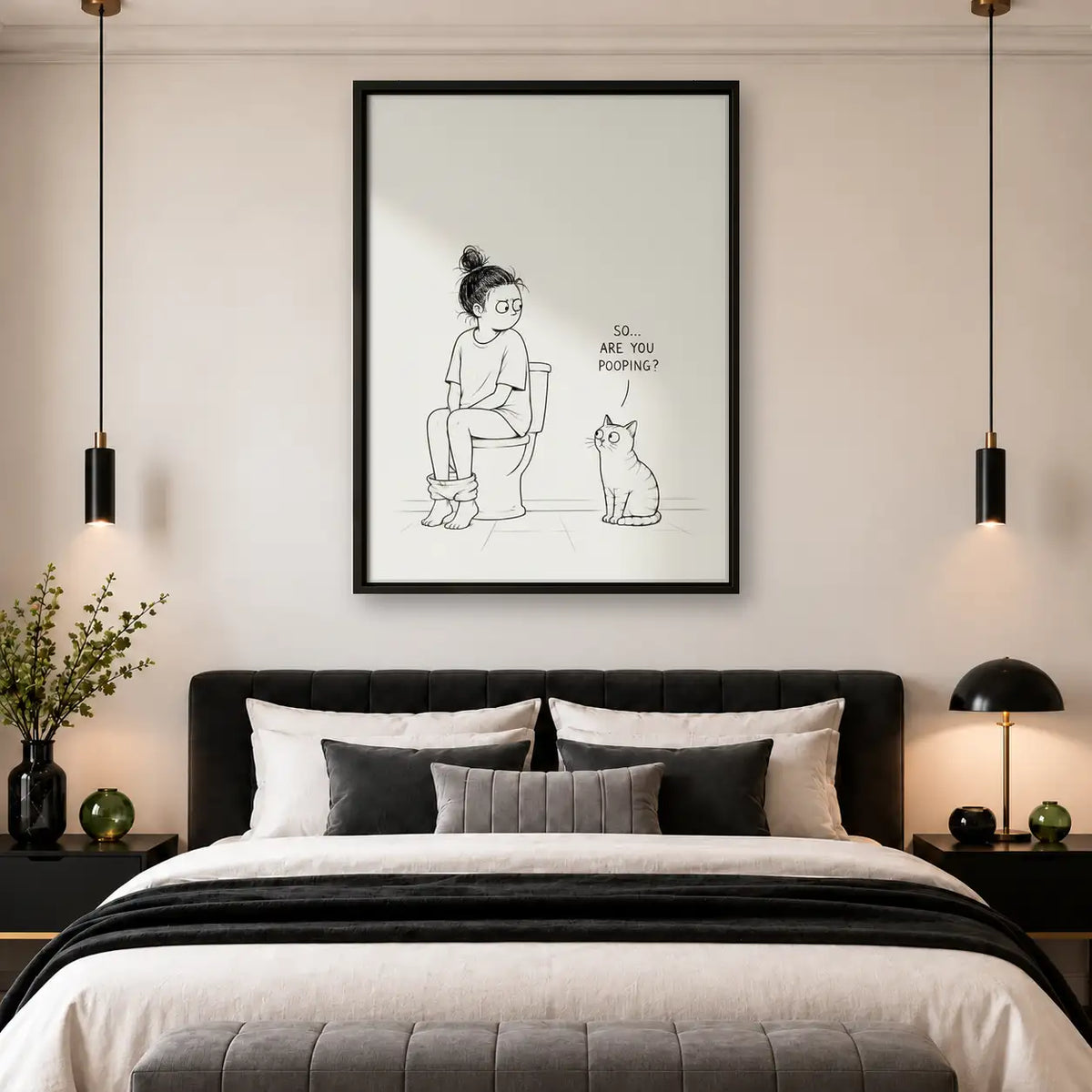 Are You Pooping Minimal Bathroom Wall Art 4