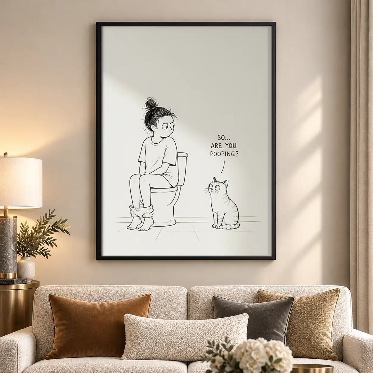 Are You Pooping Minimal Bathroom Wall Art 5