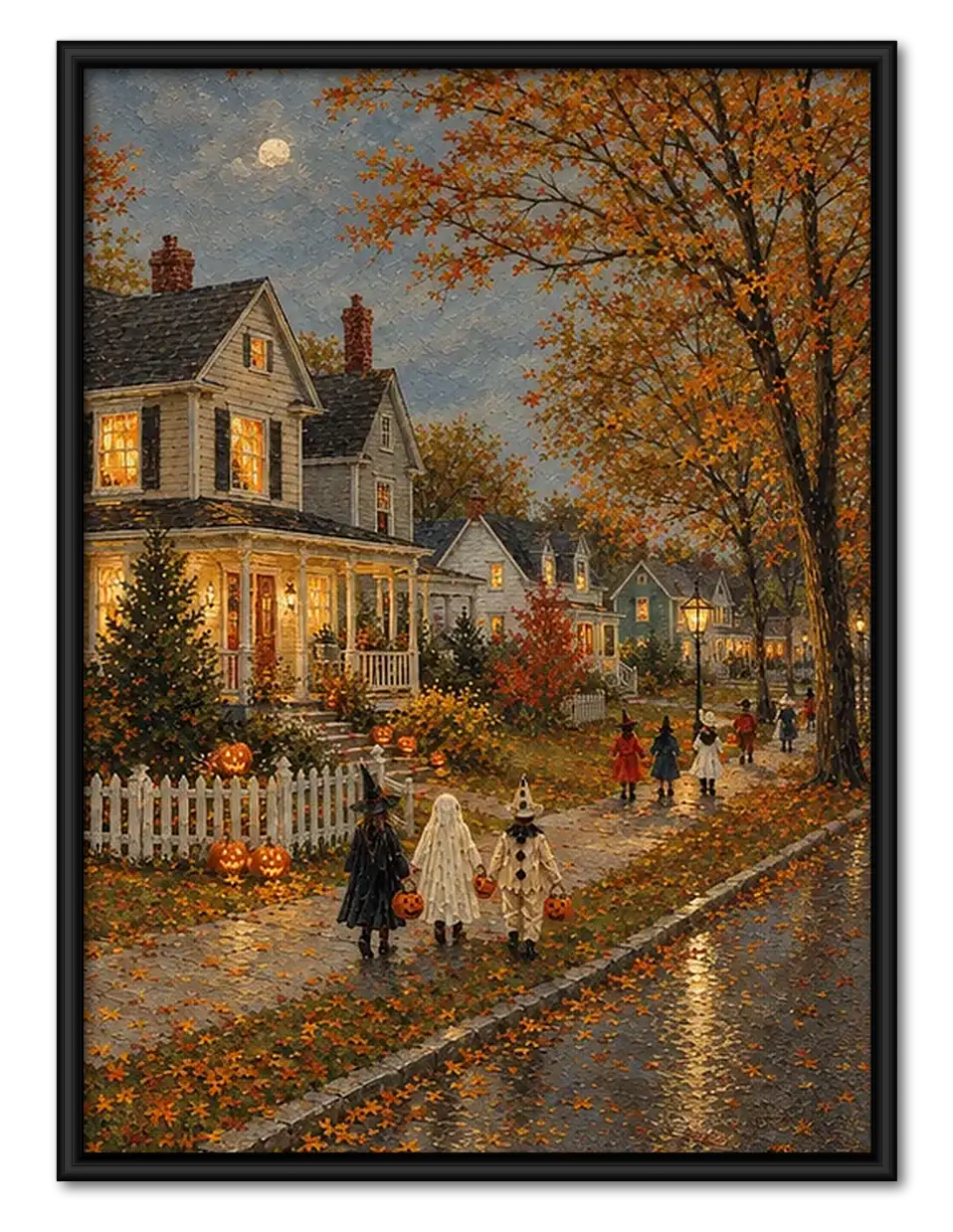 Autumn House Trick or Treat Wall Art 1