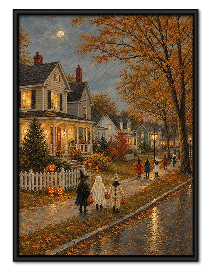 Autumn House Trick or Treat Wall Art
