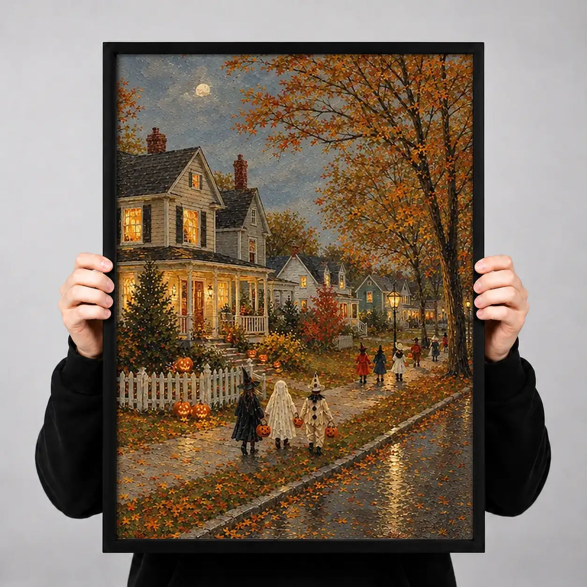 Autumn House Trick or Treat Wall Art 3