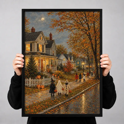 Autumn House Trick or Treat Wall Art 3