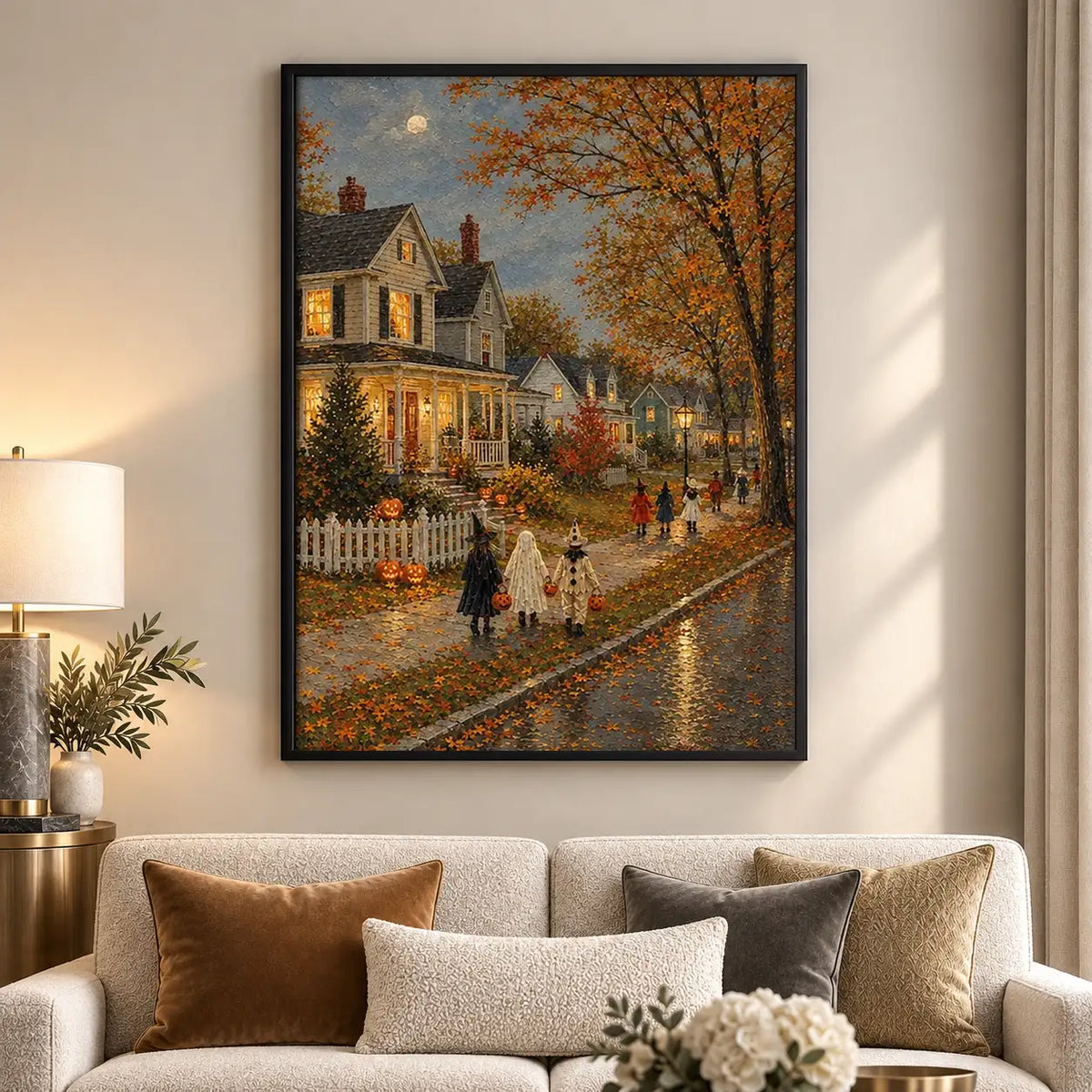 Autumn House Trick or Treat Wall Art 5