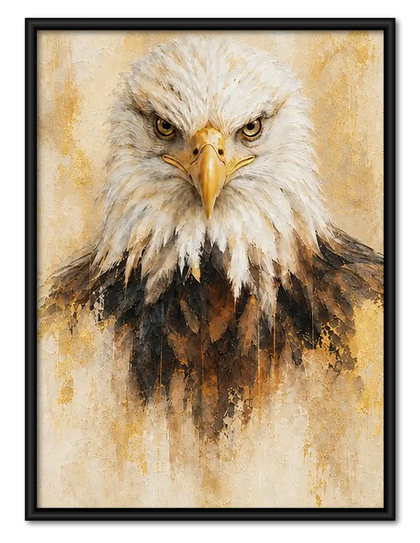 Bald Eagle Painterly Portrait Wall Art