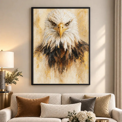 Bald Eagle Painterly Portrait Wall Art 5