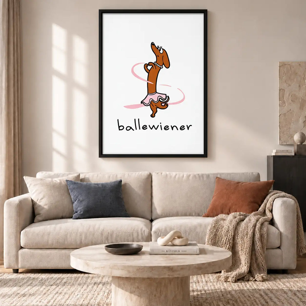 Ballet Dancing Dachshund Wall Art 2