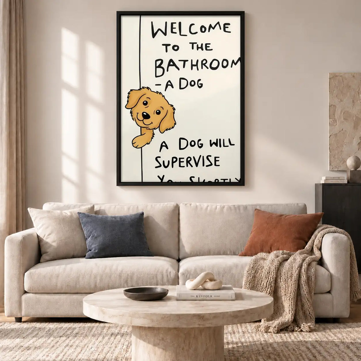 Bathroom Dog Will Supervise Wall Art 2
