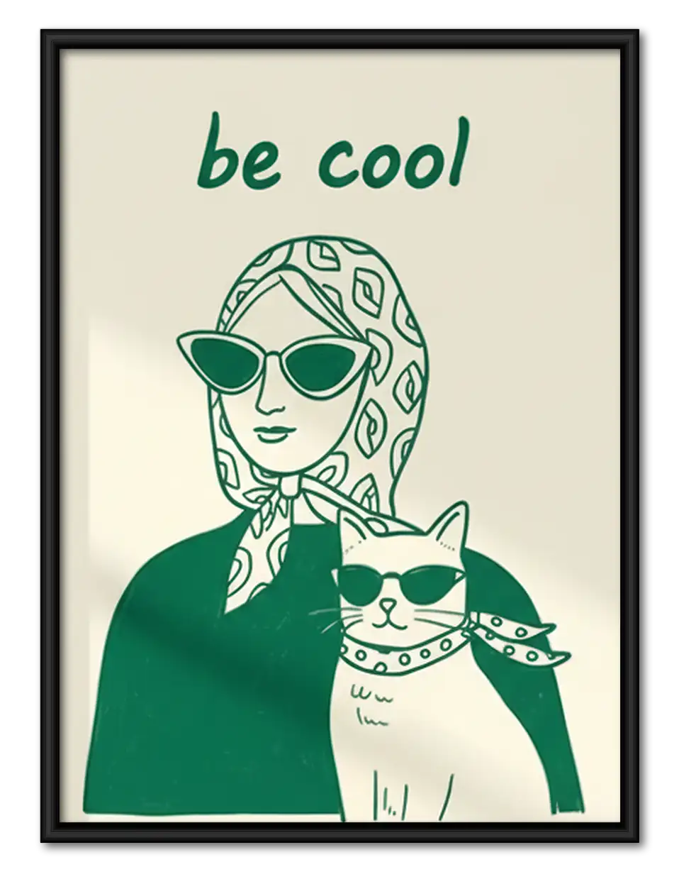 Be Cool Sunglasses Cat Wall Art 1