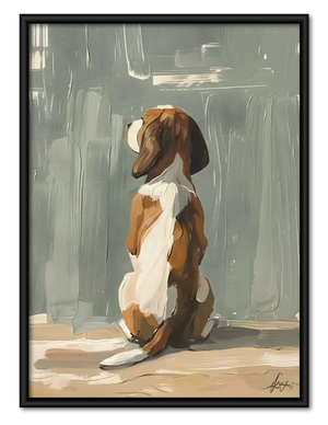 Beagle Waiting by the Window Wall Art