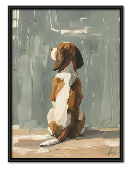 Beagle Waiting by the Window Wall Art
