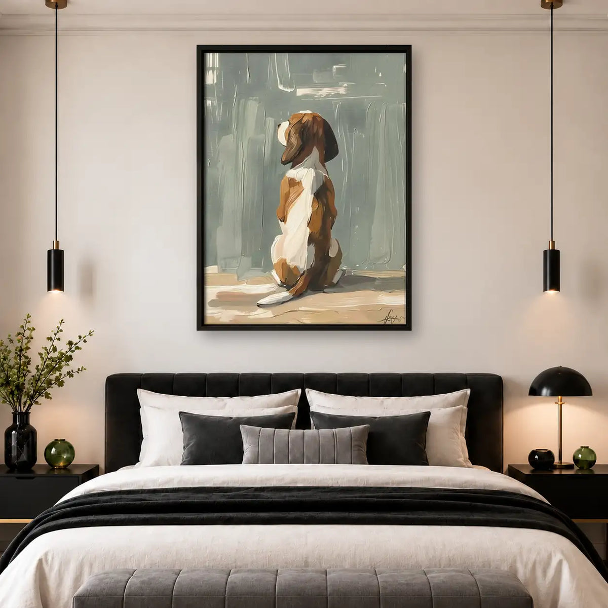 Beagle Waiting by the Window Wall Art 4