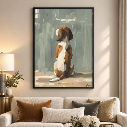 Beagle Waiting by the Window Wall Art 5