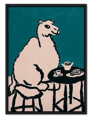 Bear Enjoying Tea and Cakes Wall Art