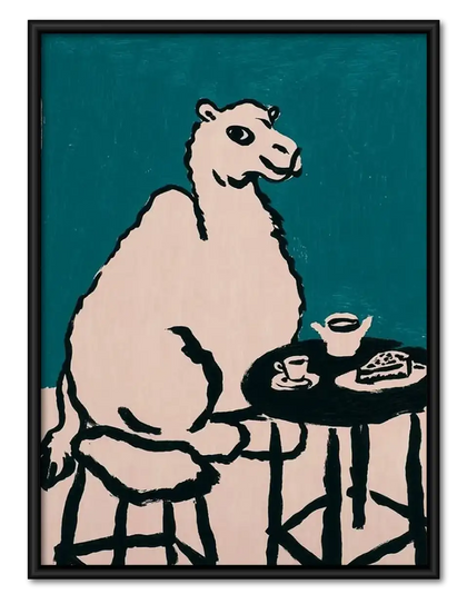 Bear Enjoying Tea and Cakes Wall Art