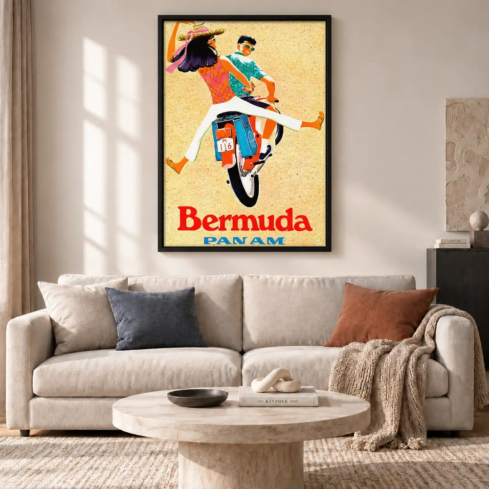 Bermuda Motorcycle Travel Poster Wall Art 2