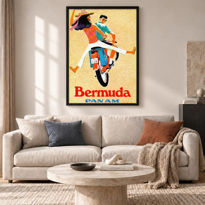Bermuda Motorcycle Travel Poster Wall Art 2
