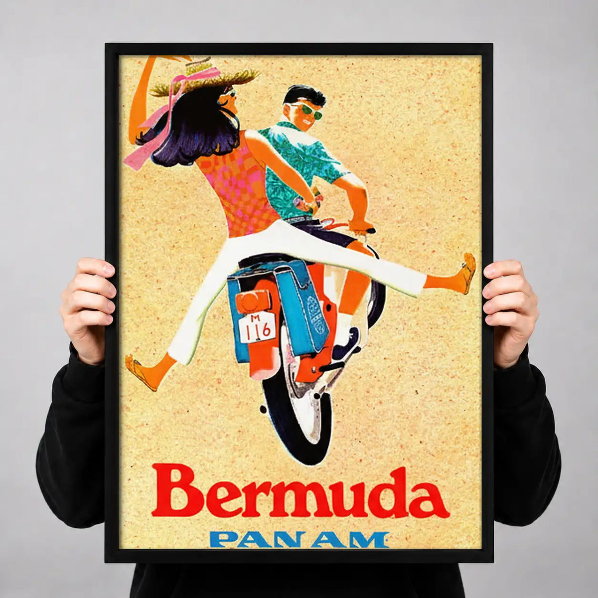 Bermuda Motorcycle Travel Poster Wall Art 3