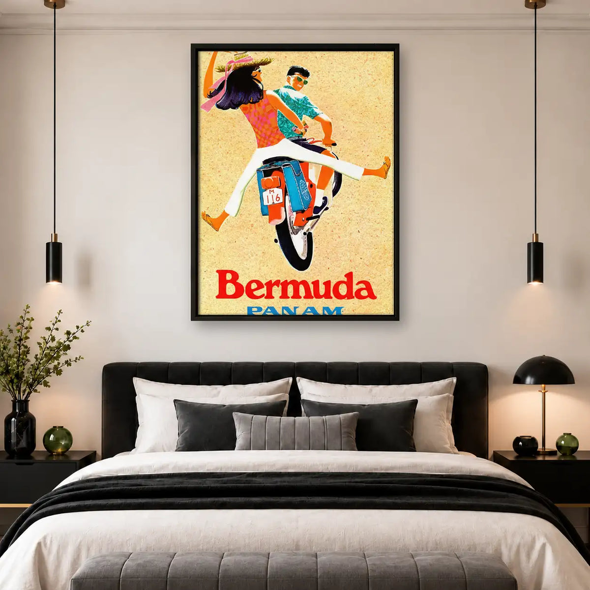 Bermuda Motorcycle Travel Poster Wall Art 4