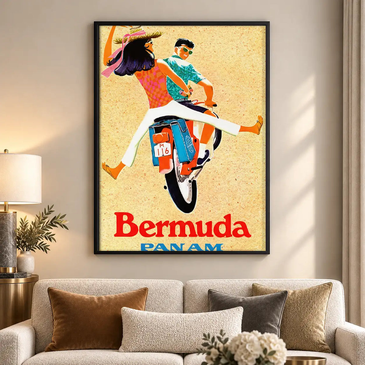 Bermuda Motorcycle Travel Poster Wall Art 5