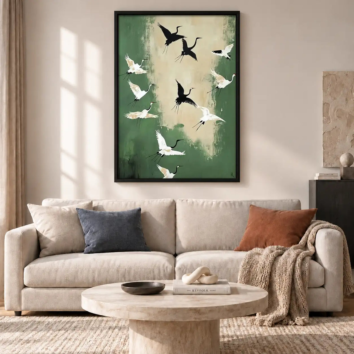 Black and White Birds in Flight Wall Art 2
