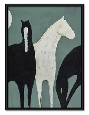 Black and White Cat Silhouette Wall Art