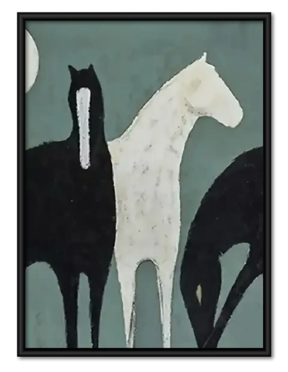Black and White Cat Silhouette Wall Art 1