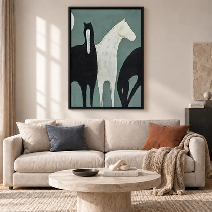 Black and White Cat Silhouette Wall Art 2