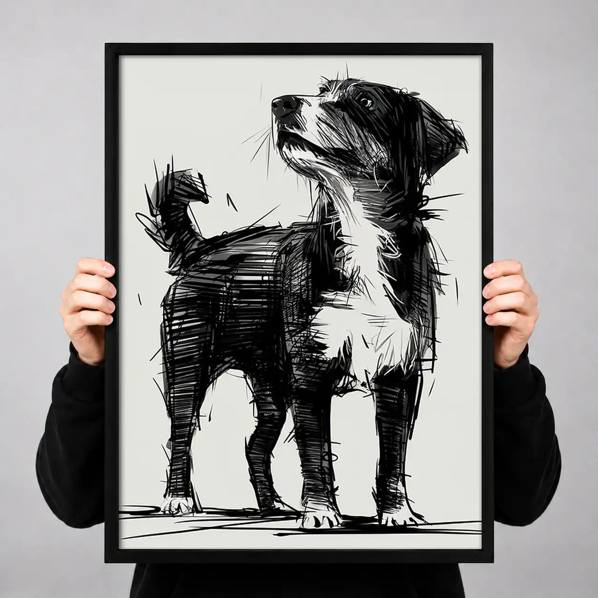 Black and White Dog Companions Wall Art 3